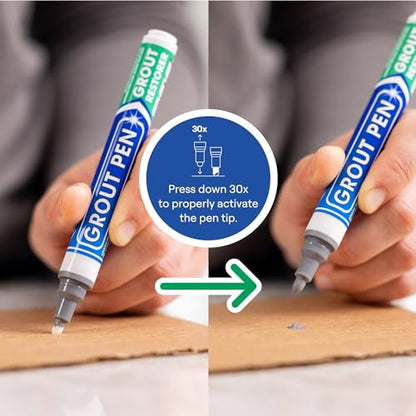 Grout Pen Grey Tile Grout Paint Marker (2 Count)