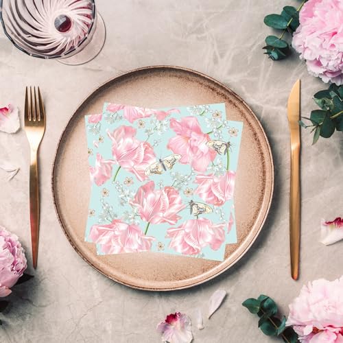 20 ct 13x13 Flowers Paper Luncheon Decoupage Napkins (20 Count)