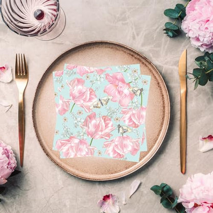 20 ct 13x13 Flowers Paper Luncheon Decoupage Napkins (20 Count)