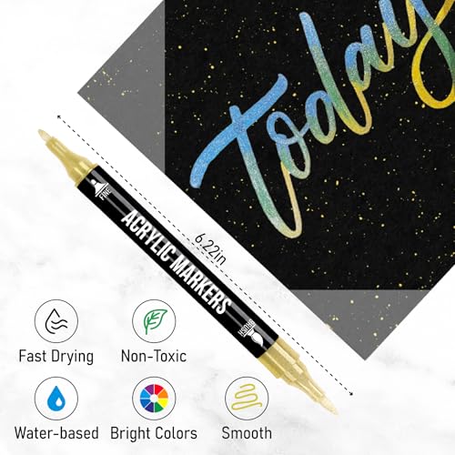 Metallic Acrylic Paint Markers (24 Count)