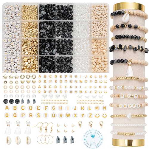 Jewelry Making Supplies Kit Natural Stone Beads for Irregular Natural Stone with for DIY Craft Bracelet Necklace Earrings for Adults