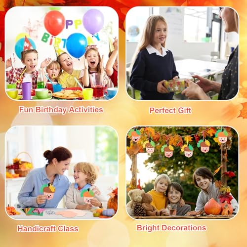 12 Pack Fall Crafts for Kids Make You Hazelnut Foam Stickers DIY Autumn Art and Craft for Boys Girls Party Supply Art Activities Birthday Gifts Fall Thanksgiving Decoration (12 Count)