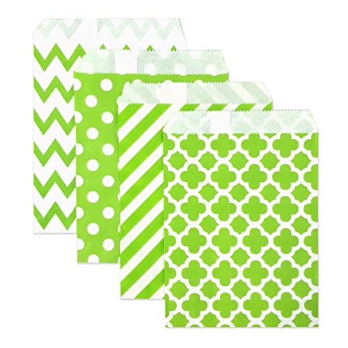 200 Pcs Lime Green Candy Buffet Bags Small Cookie Bags Polka Dot Paper Treat Bag for Wedding Birthday Party