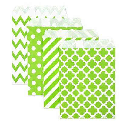 200 Pcs Lime Green Candy Buffet Bags Small Cookie Bags Polka Dot Paper Treat Bag for Wedding Birthday Party