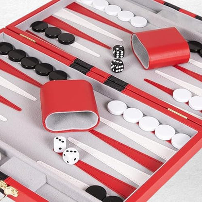 Premium Backgammon 18" Large Red