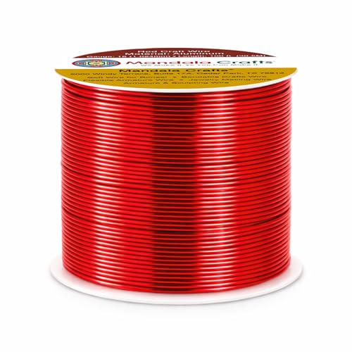 18 Gauge Red Anodized Aluminum Craft Wire (100 Foot)