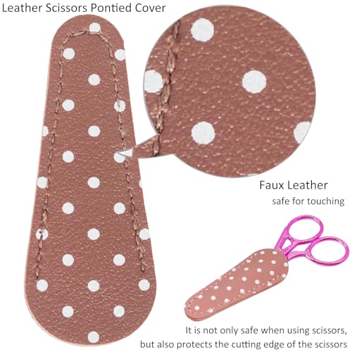3.6" Little Bird Scissors with Artificial Leather Cover for Crafts