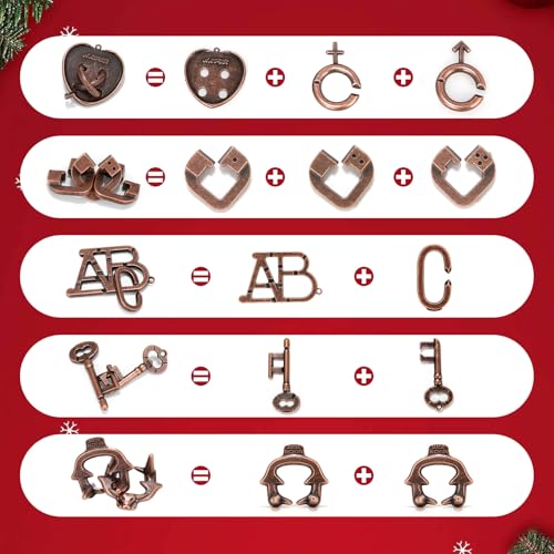 Brain Teaser Puzzles for Adults Teens Kids (13 Count)