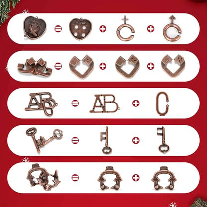 Brain Teaser Puzzles for Adults Teens Kids (13 Count)