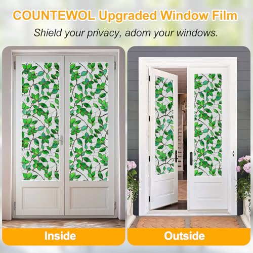 Window Privacy Film with Installation Tools Home Decorative Colored Glass Window Stickers Reusable electrostatic Rainbow Stickers
