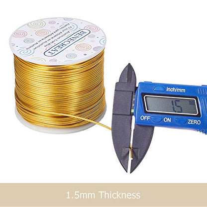 15 Gauge 220FT Aluminum Wire Anodized Jewelry Craft Making Beading Floral Colored Aluminum Craft Wire (220 Foot)