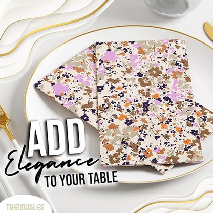 Floral Napkins for Decoupage 100 Pcs 3 Ply Floral Paper Napkins (100 Count)