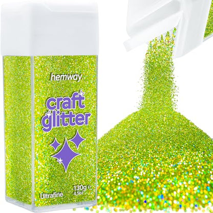 Craft Glitter Shaker Lime Green Holographic 110g Ultrafine (4.5 Ounce)