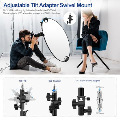 32'' Reflector Kit with Tilt Adapter Stand for Studio Outdoor
