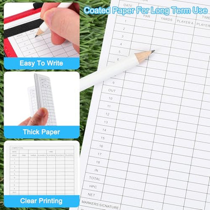Golf Score Sheet 20 Sheets Golf Scorecard Record Score Keeper (20 Count)