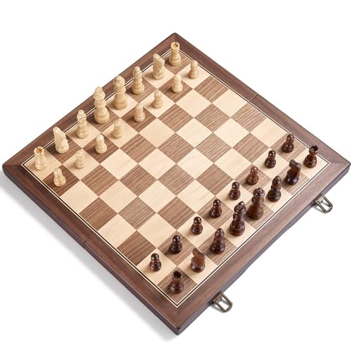 15'' Magnetic Wooden Chess Set for Adults Kids