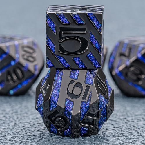 Luxury Inlay Metal Dice Set