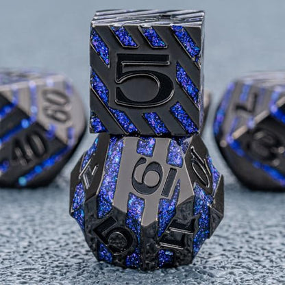 Luxury Inlay Metal Dice Set