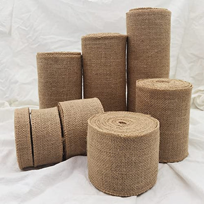 8" Natural Burlap Fabric Roll 10 Yards Jute Ribbon (30 Foot)
