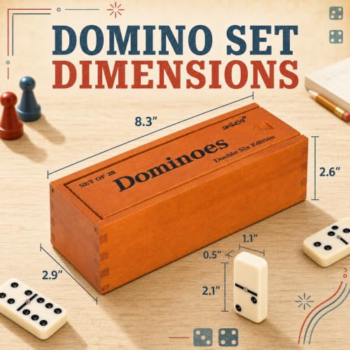 Jumbo Dominoes Set for Adults (28 count)