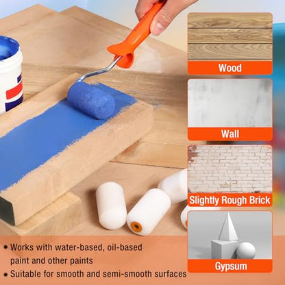 8PCS 2.5" Small Paint Roller Kit