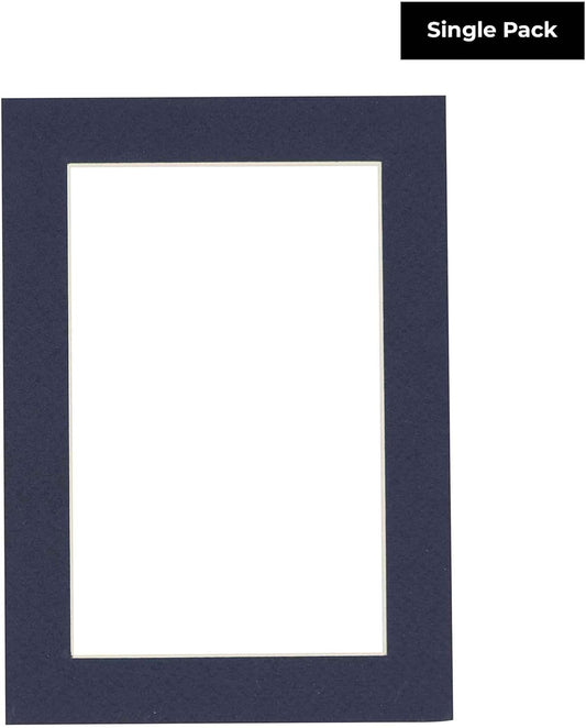 11x14 Mat for 8.5x11 Photo - Precut Navy Picture Matboard for Frames Measuring 11 x 14 Inches - Bevel Cut to Display Art Measuring 8.5 x 11 Inches - Acid Free ONE MAT with Backing Board & Clear Bag