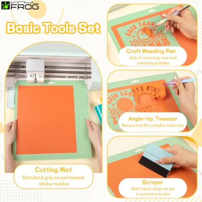 30PCS Heat Transfer Vinyl Bundle with Tools (30 Count)