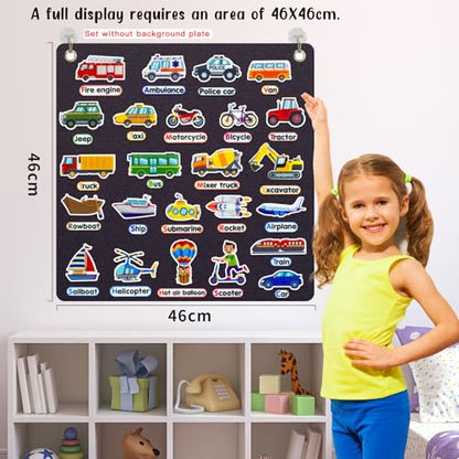 Felt Transportation Vehicles Learning Pieces (48 Count)