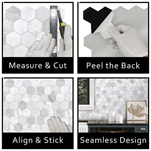 10 Sheet Peel and Stick Backsplash (9 Sq Ft)