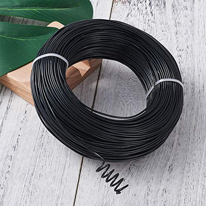 328 Feet 15 Gauge Aluminum Wire Black Bendable Metal Craft Wire for Beading Jewelry Craft Making