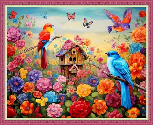 Cross Stitch Stamped Full Embroidery Kits DIY 11CT Cotton Thread Printed DIY Needlepoint Kits Craft Needlework Set Cross