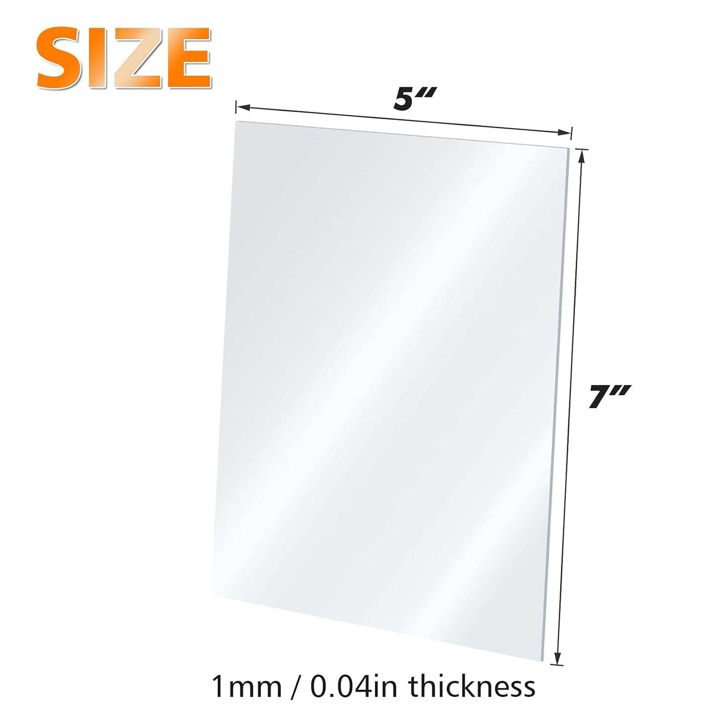 Egofine Plexiglass Sheets Acrylic Sheets 4 Pack of 5x7’’ 0.04 Thick Clear Plastic Cast Transparent Plexi Glass for Crafting Projects, Replacement Picture Frame Glass, DIY Display, Easy to Cut