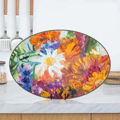 5 Pack 14 Inch Black Picture Stand Large Plate Stand for Display Table Top Easel for Picture