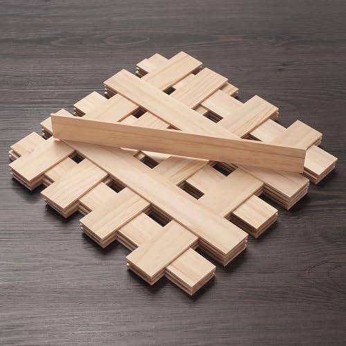 Wood Strips Slats Wooden Sticks for Crafts 1 (30 Count)