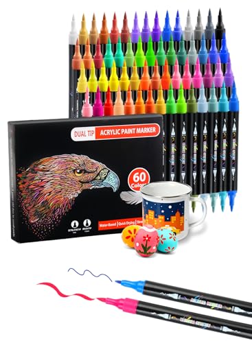 60 Colors Acrylic Paint Markers