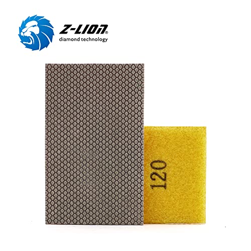 Diamond Abrasive Paper Sheets 120 Grit Diamond Sandpaper Nylon Back for Grinding Stone Glass Ceramic