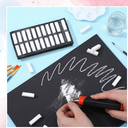 48 Pcs Soft Chalk Pastels Set Soft Pastel for Artists Square Sketch Chalk Non (48 Count)