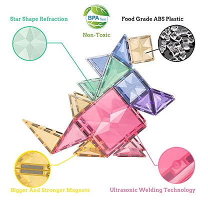 120PCS Premium Magnetic Tiles Set