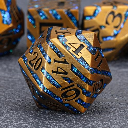 Premium Inlay Metal Dice Set