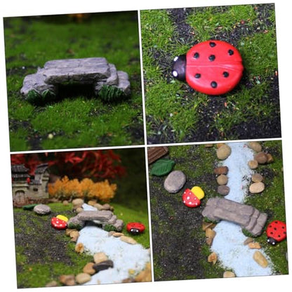 Miniature Stepping Stone Bridge for Fairy Garden Kit Realistic Craft Landscape Decor DIY Garden Ornament