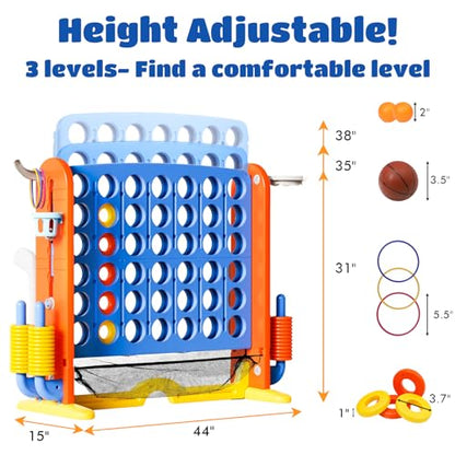 Giant 4 in a Row Connect Game with Mesh Fabric