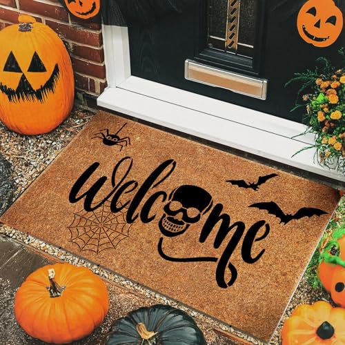 Halloween Stencils for Door Mats Halloween Doormat Stencils for Painting (9 Count)