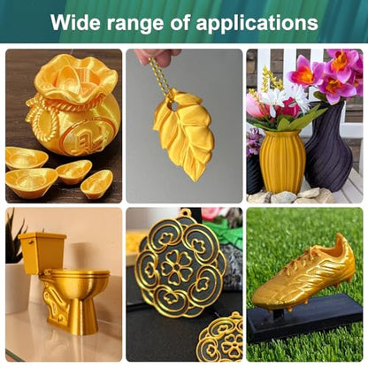 Silk PLA Filament 1.75mm Gold 250g (8.8185 Ounce)