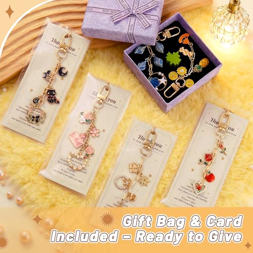24 Set Lip Gloss Keychain Making Kit with Gift Packaging Supplies (24 Count)