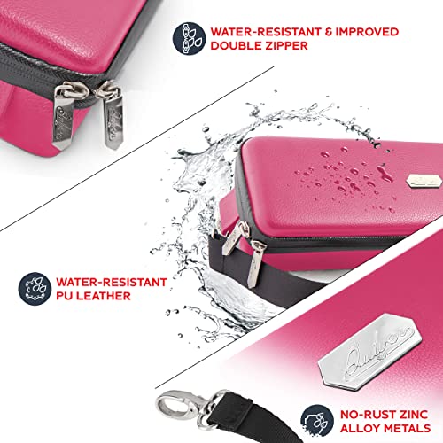 Pink Bolt Card Carrying Case fits Pokemon Cards and other TCG Games