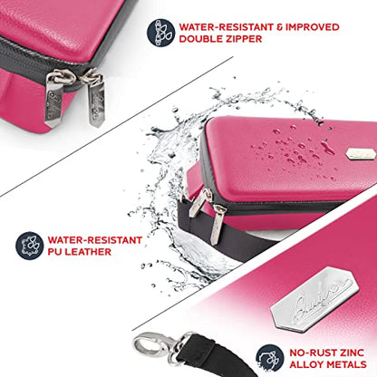 Pink Bolt Card Carrying Case fits Pokemon Cards and other TCG Games