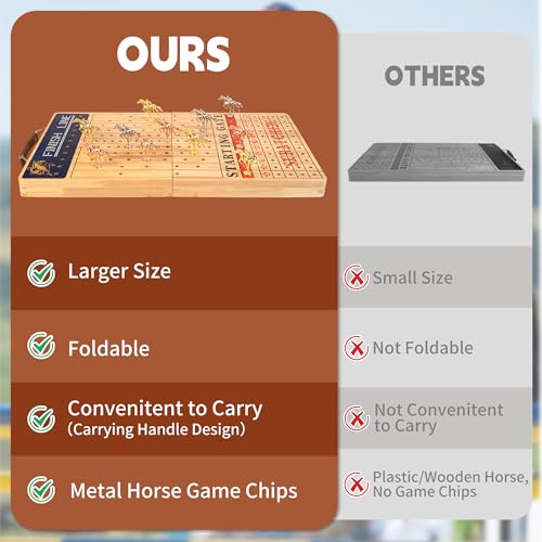 Large 21 Inches Horse Race Board Game