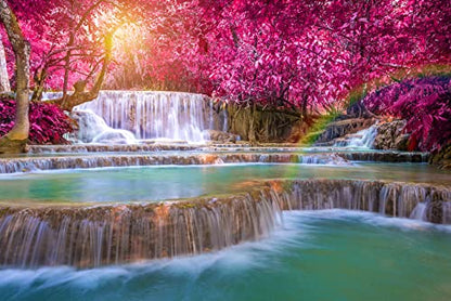 Forest Waterfall Wall Mural Wallpaper Large Nature Scenery