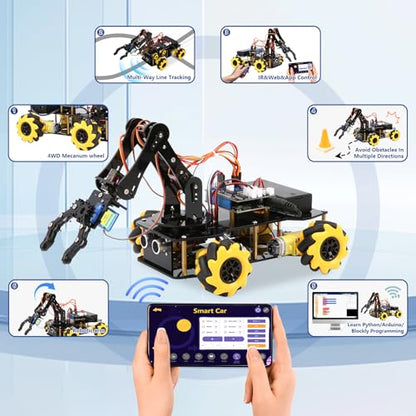 5DOF Smart Robot Arm Car Kit
