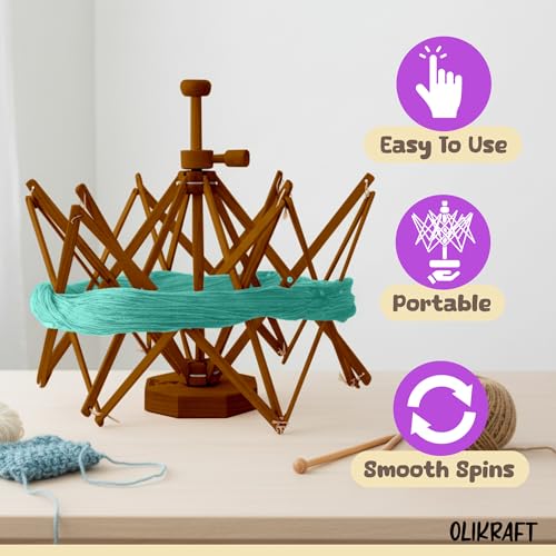 Wooden Reverse Umbrella Yarn Swift